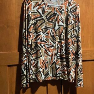 Allison Daley zip down long sleeve top